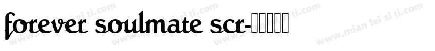 forever soulmate scr字体转换